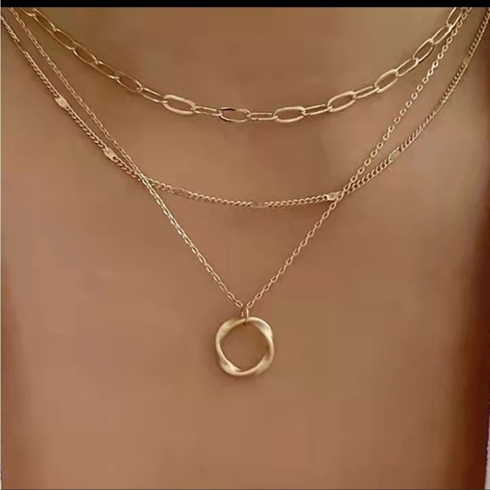 GOLD Layered Necklace Set of 3